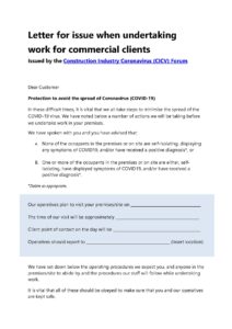 CICV Letter to commercial clients