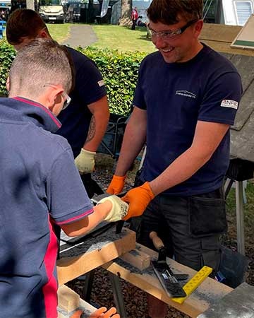Roof slating skills demonstrated at Royal Highland Show in Scotland