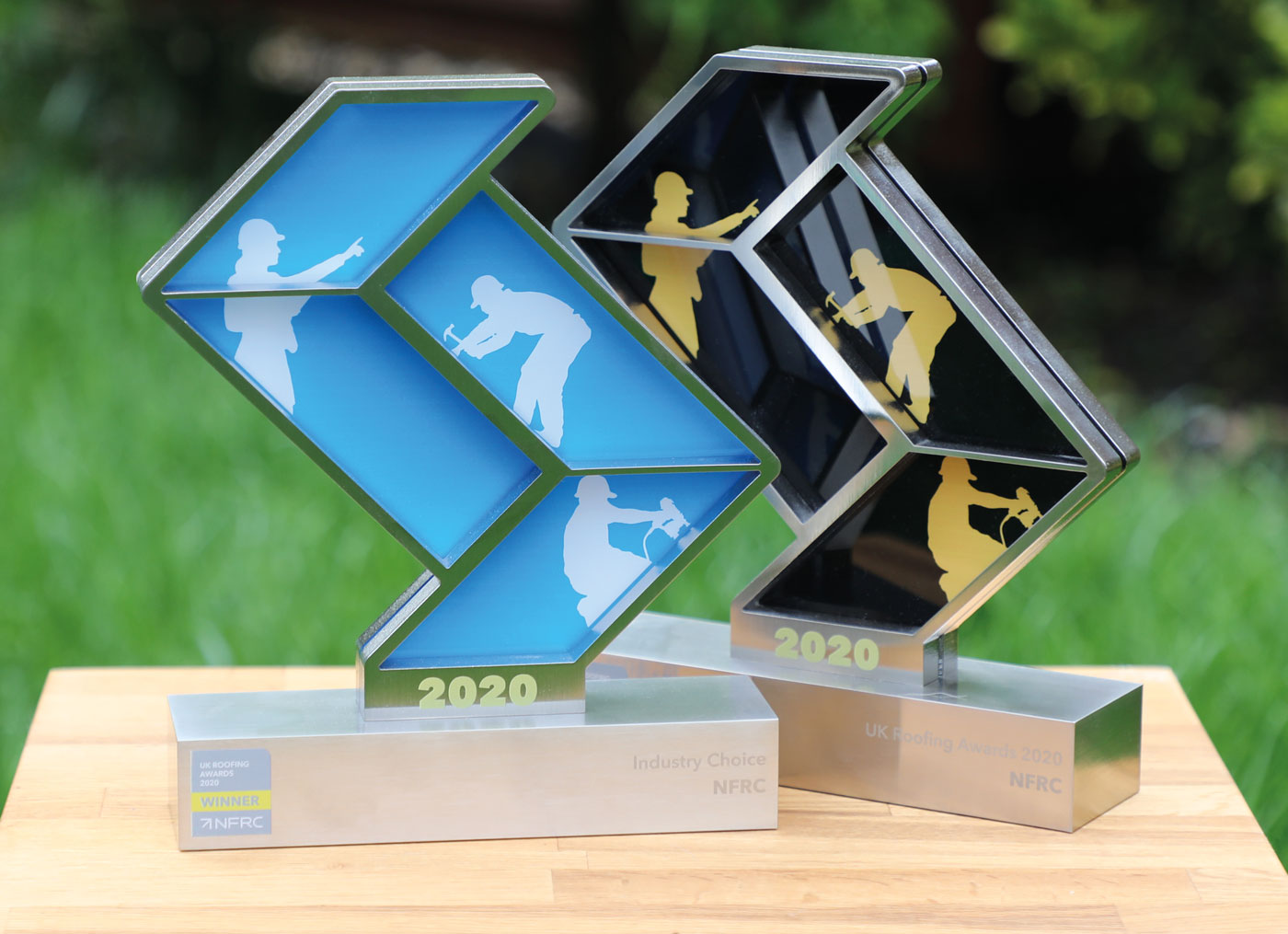 2020 UK Roofing Awards winners trophies