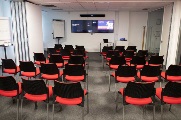 London meeting room hire: Worship Street rooms 4, 5 and 6 in theatre layout
