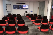 London meeting room hire: Worship Street rooms 4, 5 and 6 in theatre layout