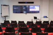 London meeting room hire: Worship Street rooms 5 and 6 in theatre layout