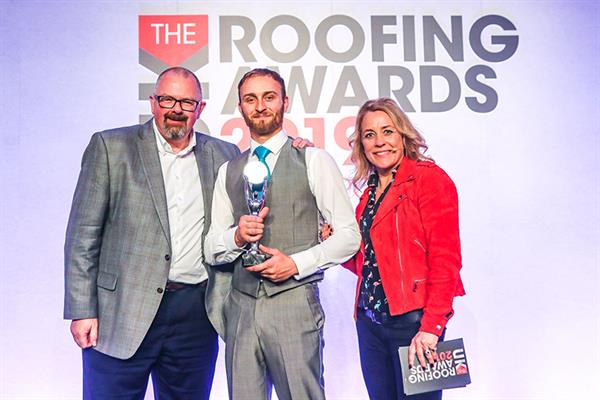 Young Roofer of the Year Blake Edgell