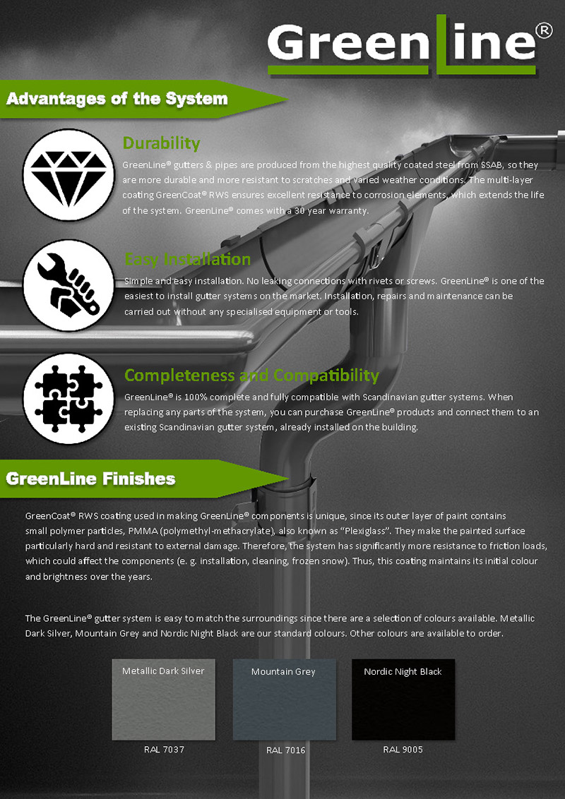 metal solutions--greenline-rainwater-system-leaflet