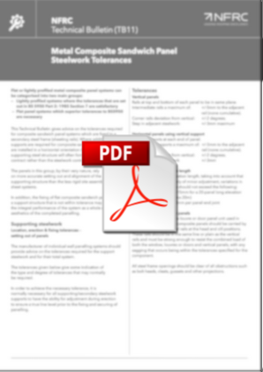 NFRC TB11 Metal Composite Sandwich Panel Steelwork Tolerances.pdf.png